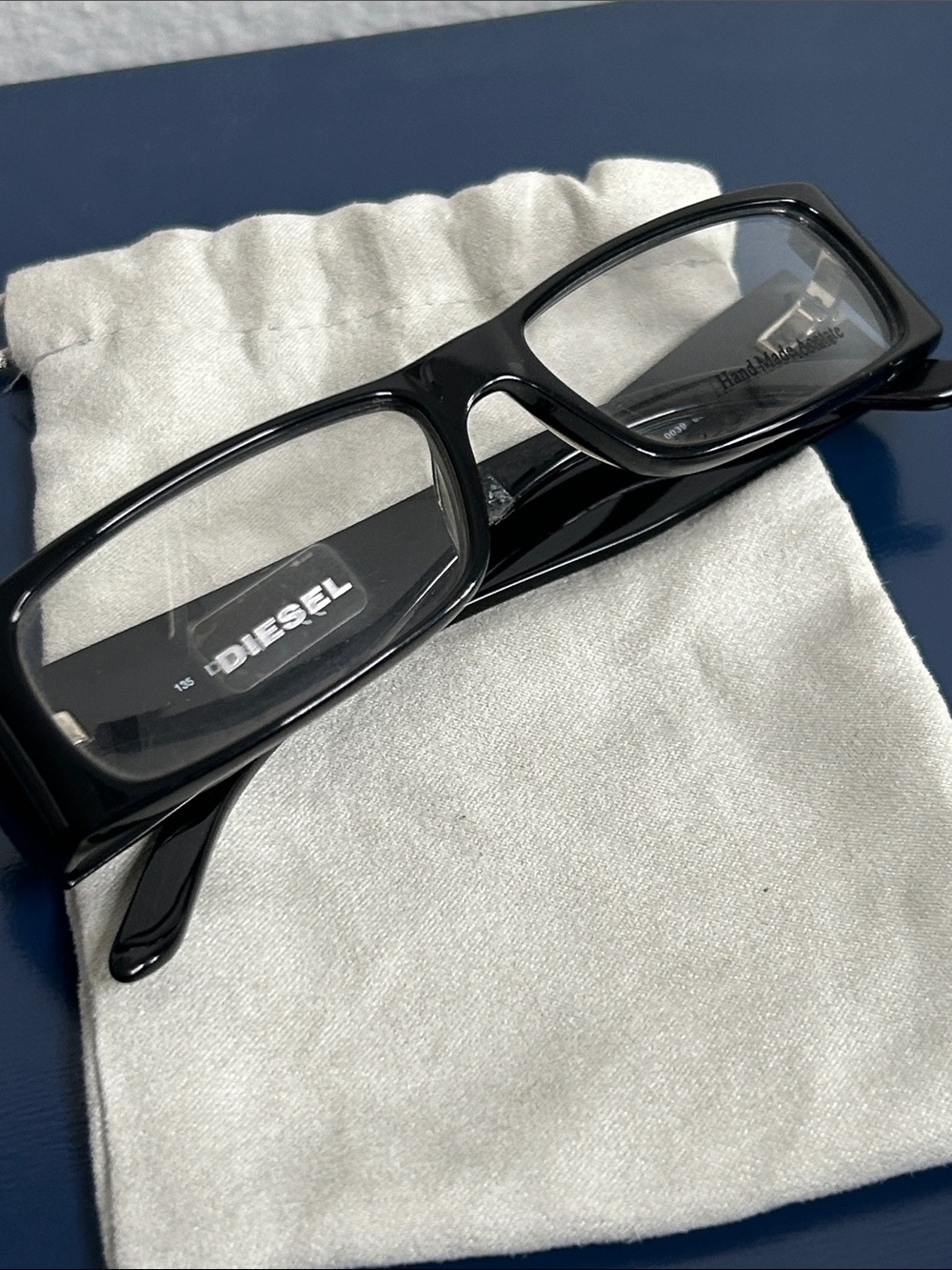 Diesel Vintage Black Rectangular Eyeglass Optical Frames with Accessories Bundle - Picture 13 of 13